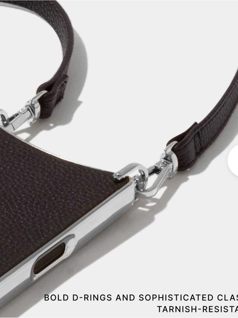 Bandolier Reyna Crossbody i Phone 15 Case with Strap - Pebble Black - Picture 6 of 8